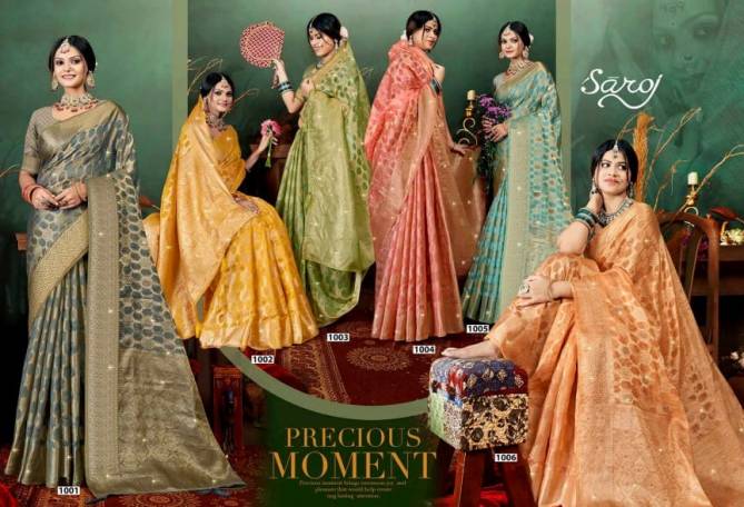 Shreya Saroski Vol 9 Swarovski Organza Sarees Wholesale Shop In Surat